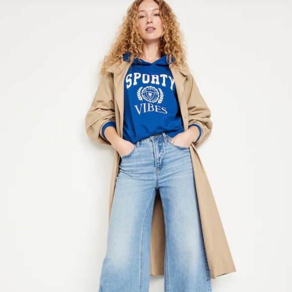 NWT OLD NAVY Oversized Pullover Hoodie Color: Sapphire - Picture 4 of 6